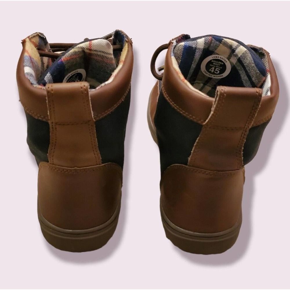Lems Size 45 Boulder Boot Navy/Stout Leather Canvas Nylon Ankle Boots Men’s 11.5 - Picture 5 of 8